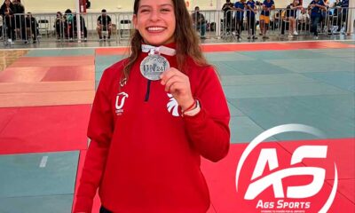 La estudiante de la UAA, Dhamar Chavarría Rocha se quedó con la plata en el Judo de la Universiada Nacional 2024