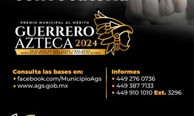 Municipio de Aguascalientes invita a participar en el premio al mérito guerrero azteca 2024