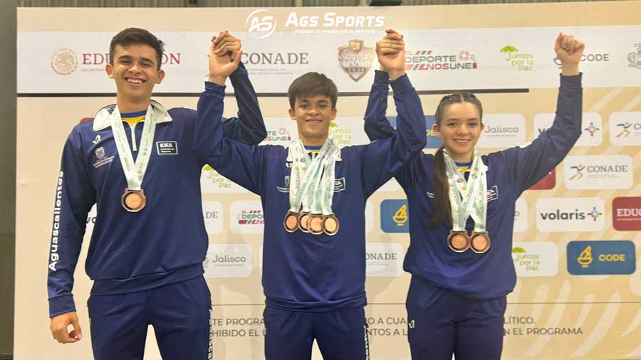 Taekwondoínes suman 5 medallas para Aguascalientes en el poomsae de los Juegos CONADE 2024.