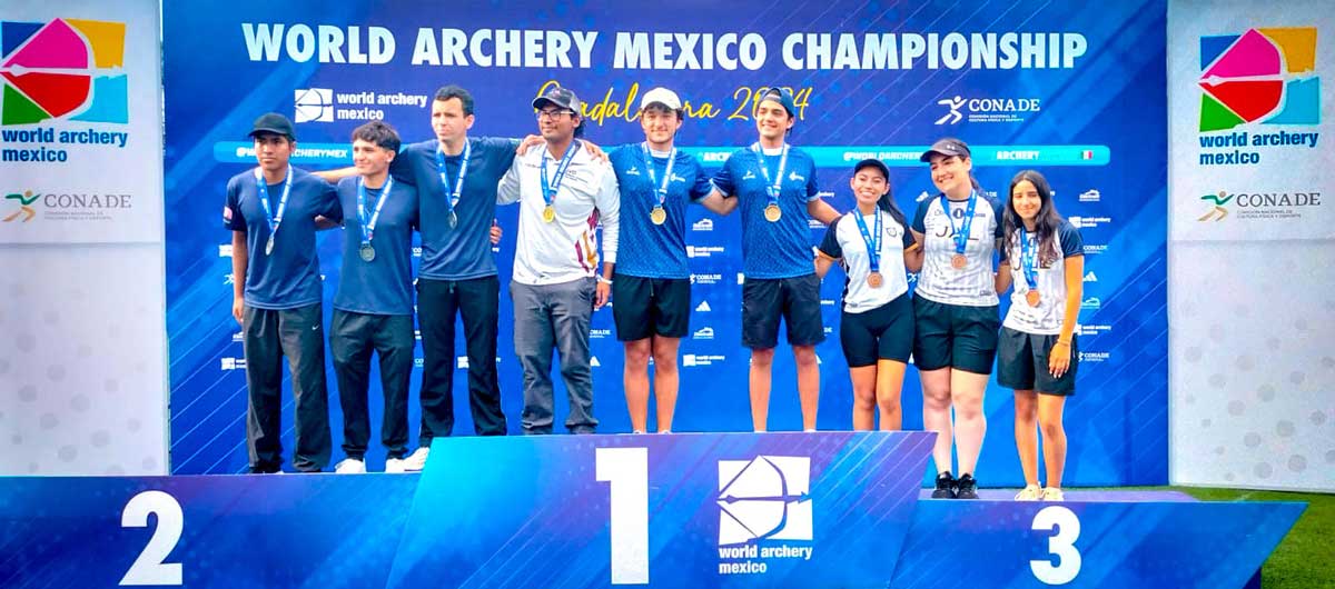 Aguascalientes se colgó dos platas en los primeros días de competencia del World Archery Mexico Championship.