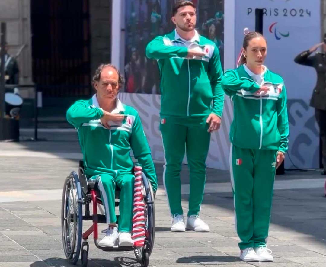 Kenia Villalobos estuvo presente en el abanderamiento de los Juegos Paralímpicos