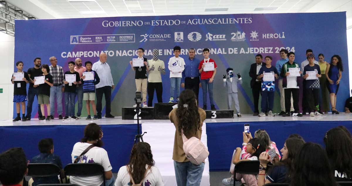 Concluye el Torneo Nacional e Internacional de Ajedrez 2024 en Aguascalientes