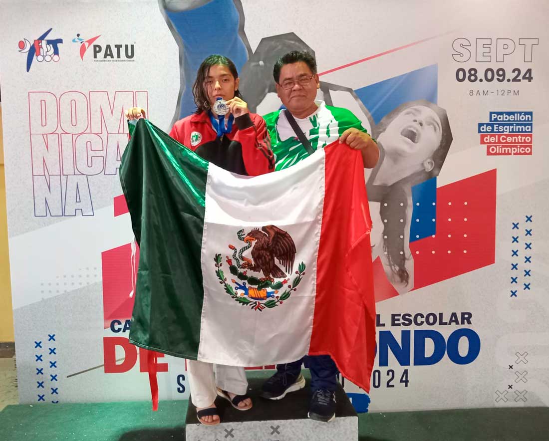 Aguascalientes gana plata en el Campeonato Internacional de Taekwondo Escolar