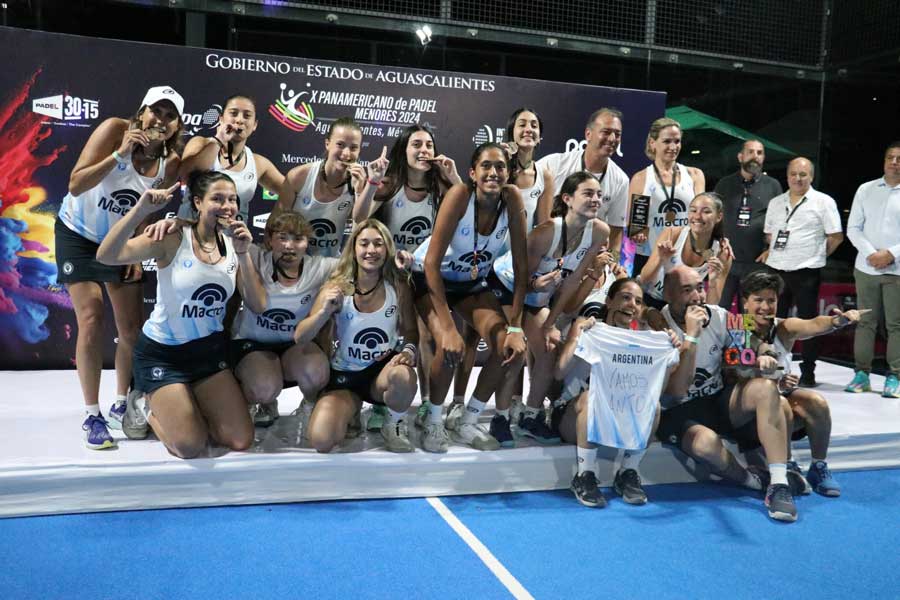 Argentina campeón en el torneo por equipos de la edición X del Panamericano de Pádel para Menores 2024 en Aguascalientes.