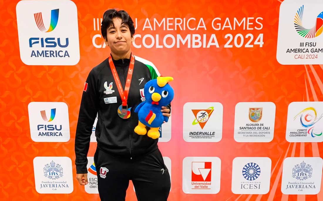 Mónica Rivera se colgó la plata en la división de -73kg de Taekwondo, en los III FISU America Games Cali 2024.