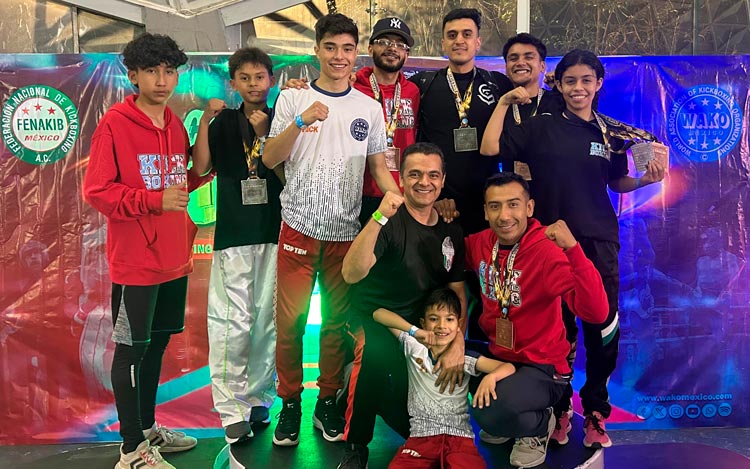 Triunfan hidrocálidos en el Campeonato Nacional de Kicboxing 2024