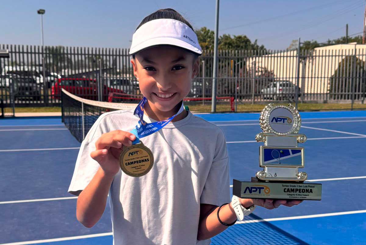 Gran logro para Valentina Pinedo Álvarez La tenista del Club Pulgas Pandas se lleva el título de singles y dobles en el torneo Nacional G2.