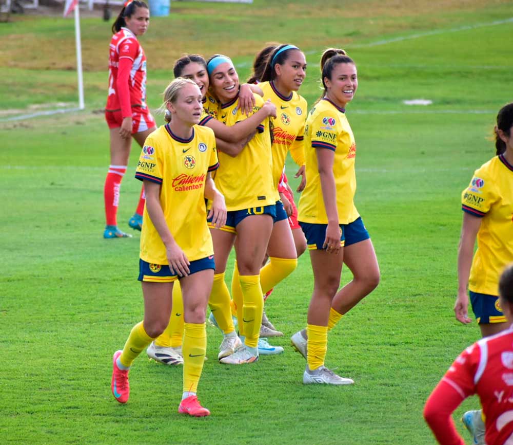 Águilas del América aplasta a Centellas del Necaxa 5-0 en el Clausura 2025 femenil en Aguascalientes