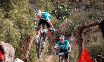 Ciclistas de Aguascalientes en la Gran Camiño de ruta en la Comunidad Autónoma de Galicia.