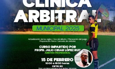 El árbitro profesional Julio César López Ruiz imparte clínica de arbitraje en Aguascalientes