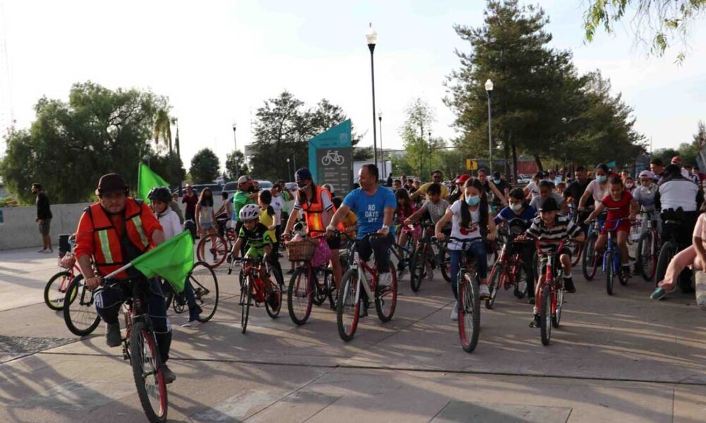 La rodada Bicitando tu colonia del día del amor y de la amistad 2025 en Aguascalientes