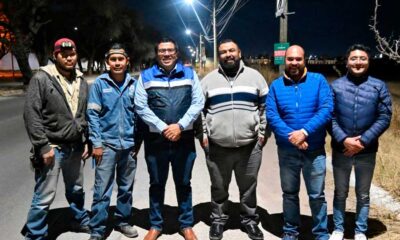 Presidente Municipal César Medina entrega nuevas luminarias LED en la avenida Zaragoza