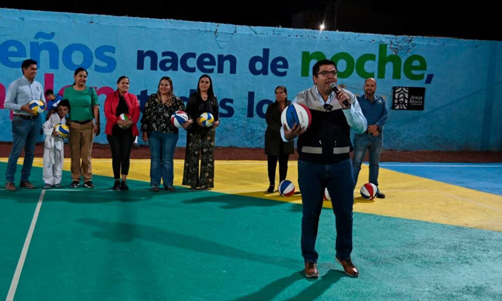 El Municipio de Jesús María rehabilita el Parque San Lorenzo para la práctica del basquetbol y el futbol