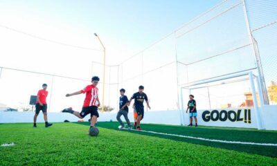 Nueva cancha de futbolito con pasto sintético en el Municipio de Aguascalientes